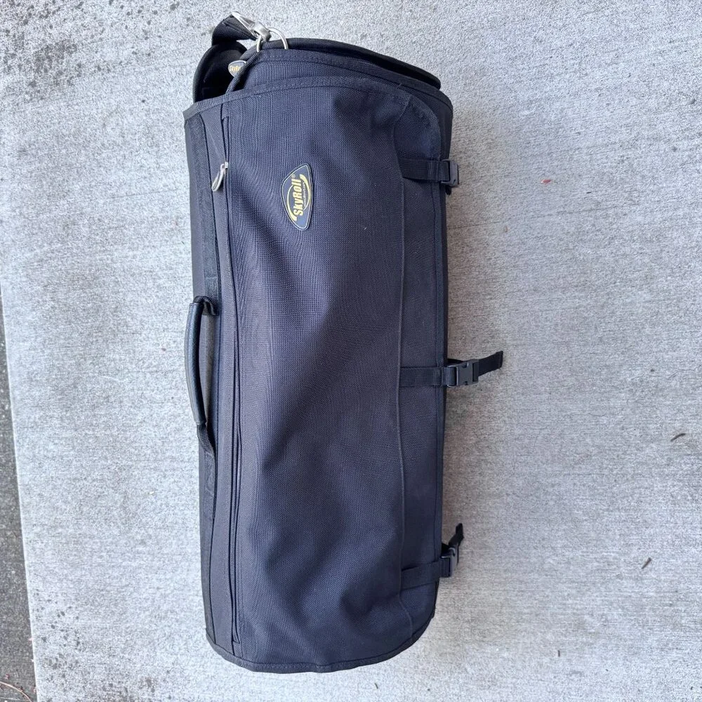 SkyRoll Black Nylon Garment Bag Compact Suit Travel Roll-Up Carry-On Luggage 24”